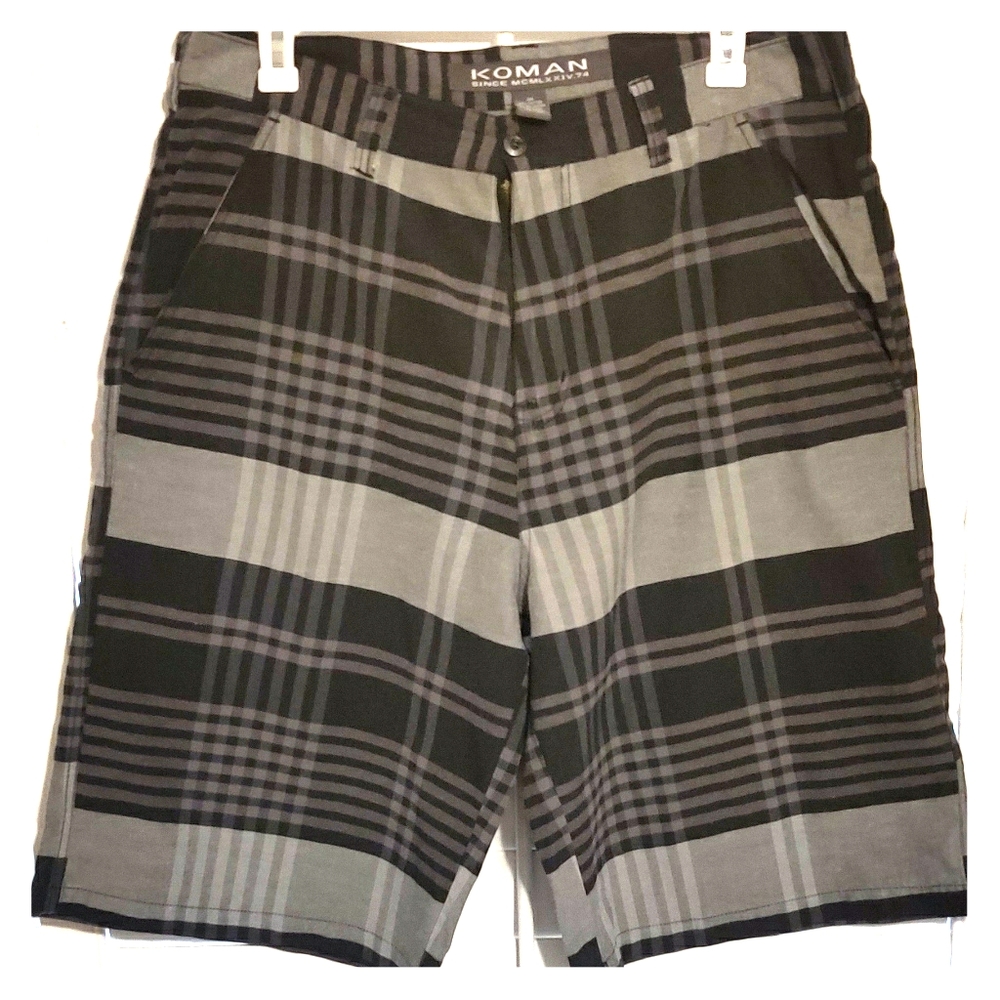 Men's Plaid Cargo Shorts